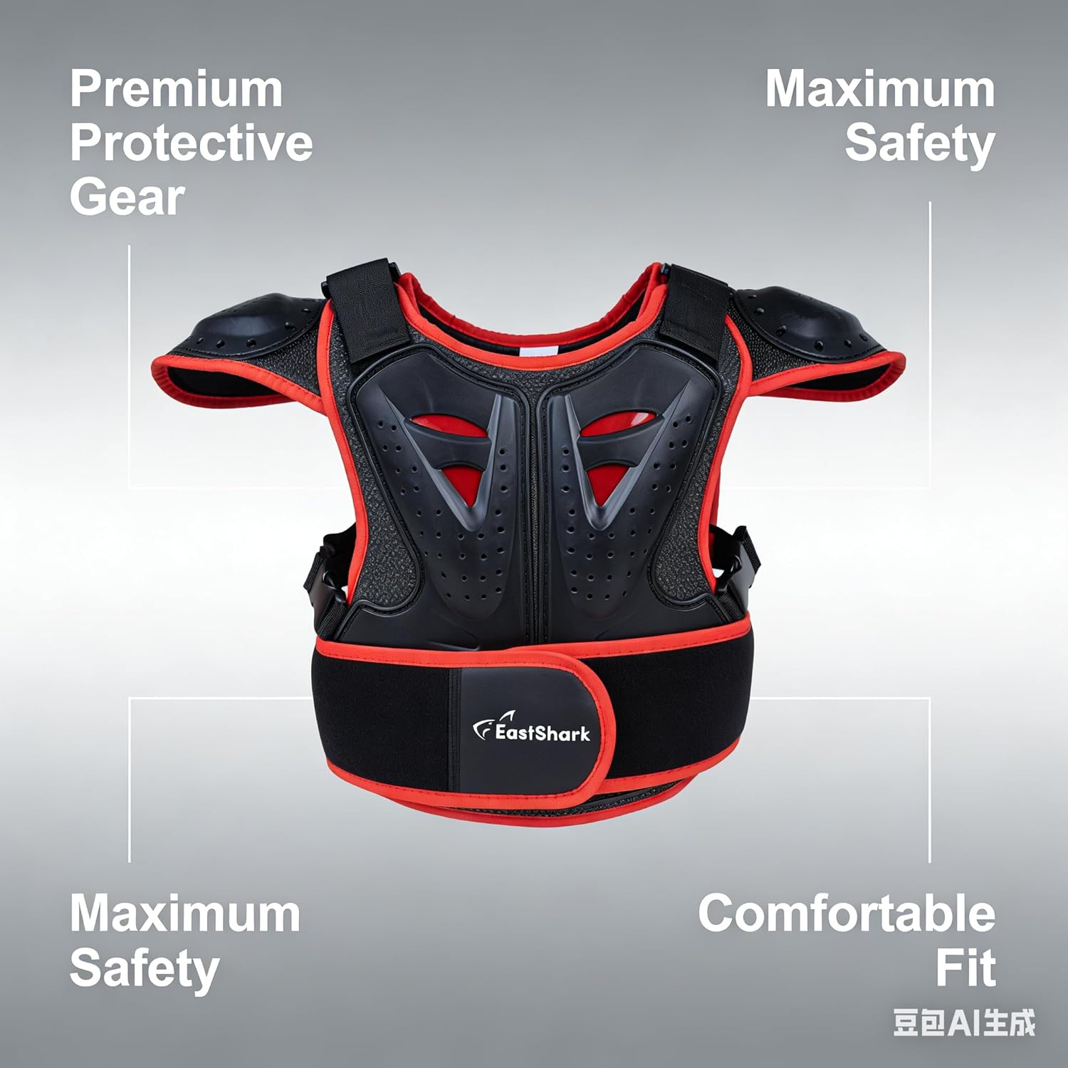 Kids Chest Protector Dirt Bike Gear Youth Motorcycle Riding Protective Gear Motocross Chest Armor for Boys Girls Mountain Biking Cycling Off-Road Riding Skiing Skating
