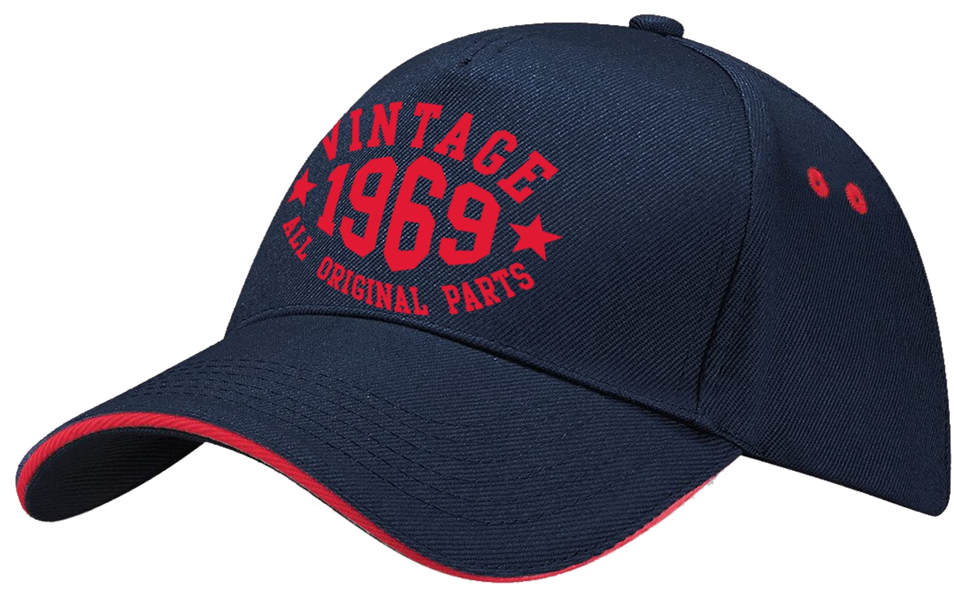 Unisex Navy/Red Vintage Birthday Years Baseball Cap - Birthday Gift For Men (1956, )