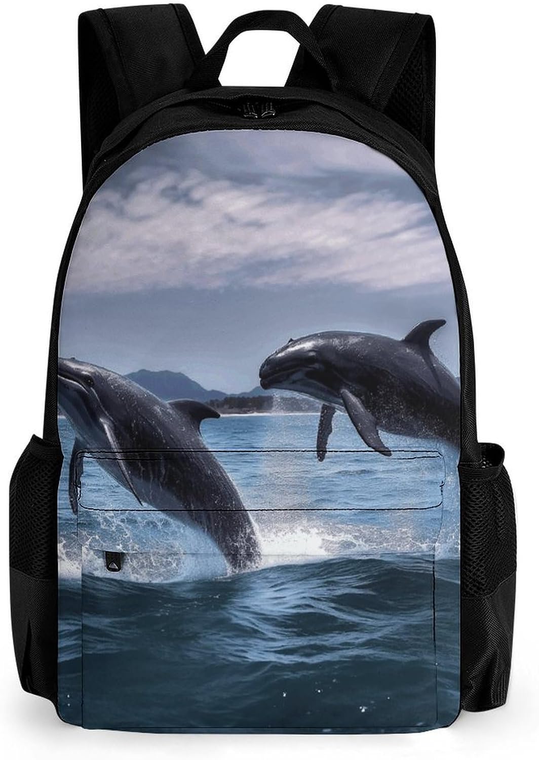 Jumping Whales Backpack Daypack Travel Backpack | Lightweight Casual Laptop Backpack for Women Men Aesthetic Travel Bag for Weekender Business Hiking Outdoor