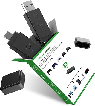 محول لاسلكي لـ Xbox One X|S/Xbox Series X|S/Elite Series 2/PS5/PS4/Switch Controller - العب على PS4/Switch غير متوافق مع Switch 2/PC Windows11&102 Pics