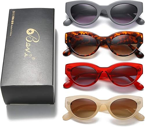 Miniatura 10 de Bevi Gafas de sol clásicas de lectura completa Cateye para mujer con lentes flexibles y fuertes para mujer