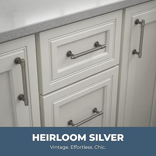 Vista 94 de Franklin Brass – P29520Z-CZ-B barra recta de 3 pulgadas para gabinete Plateado (Heirloom Silver)