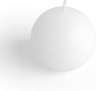 Zest Candle 2-Piece Ball Candles, 4-Inch, White Citronella