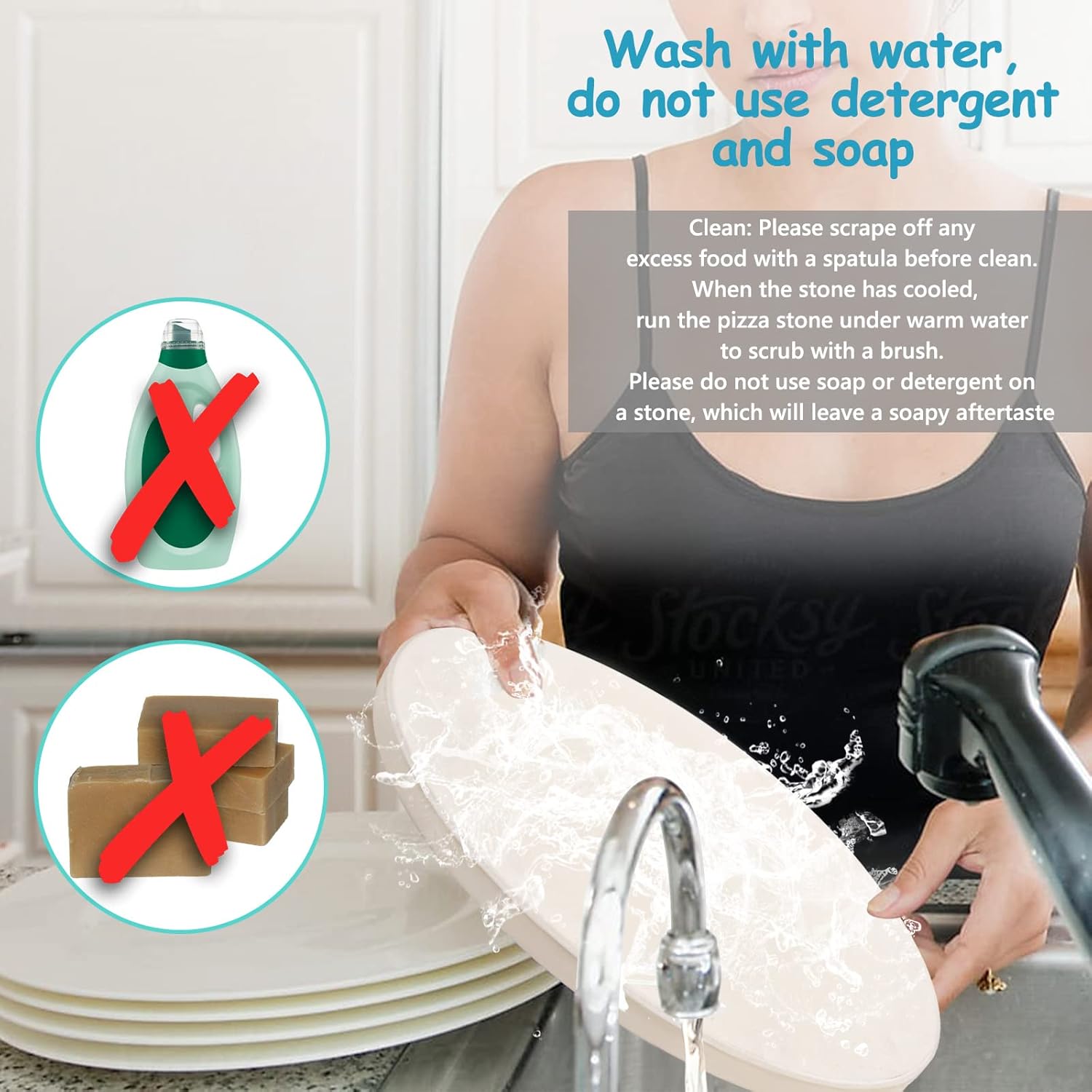 GGC 15 inch Pizza Stone for Ovens, Grill and BBQ to Cook Perfect Crispy Crust Pizza, Bread and More, Smooth Round Shape, Durability Baking Stone