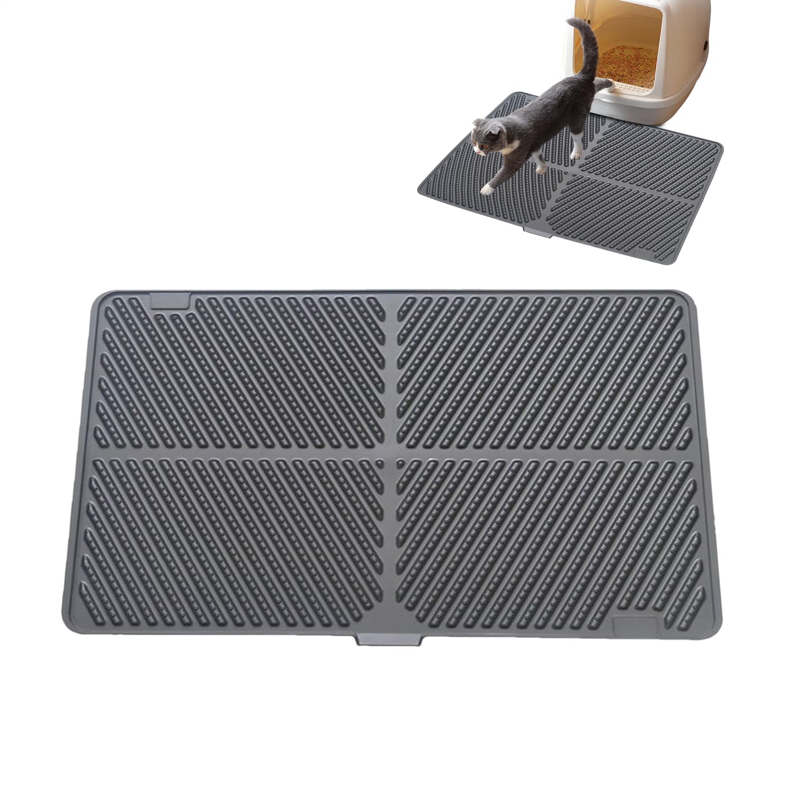 Tapis litière chat extra grand et pliable pour le sol de la maison