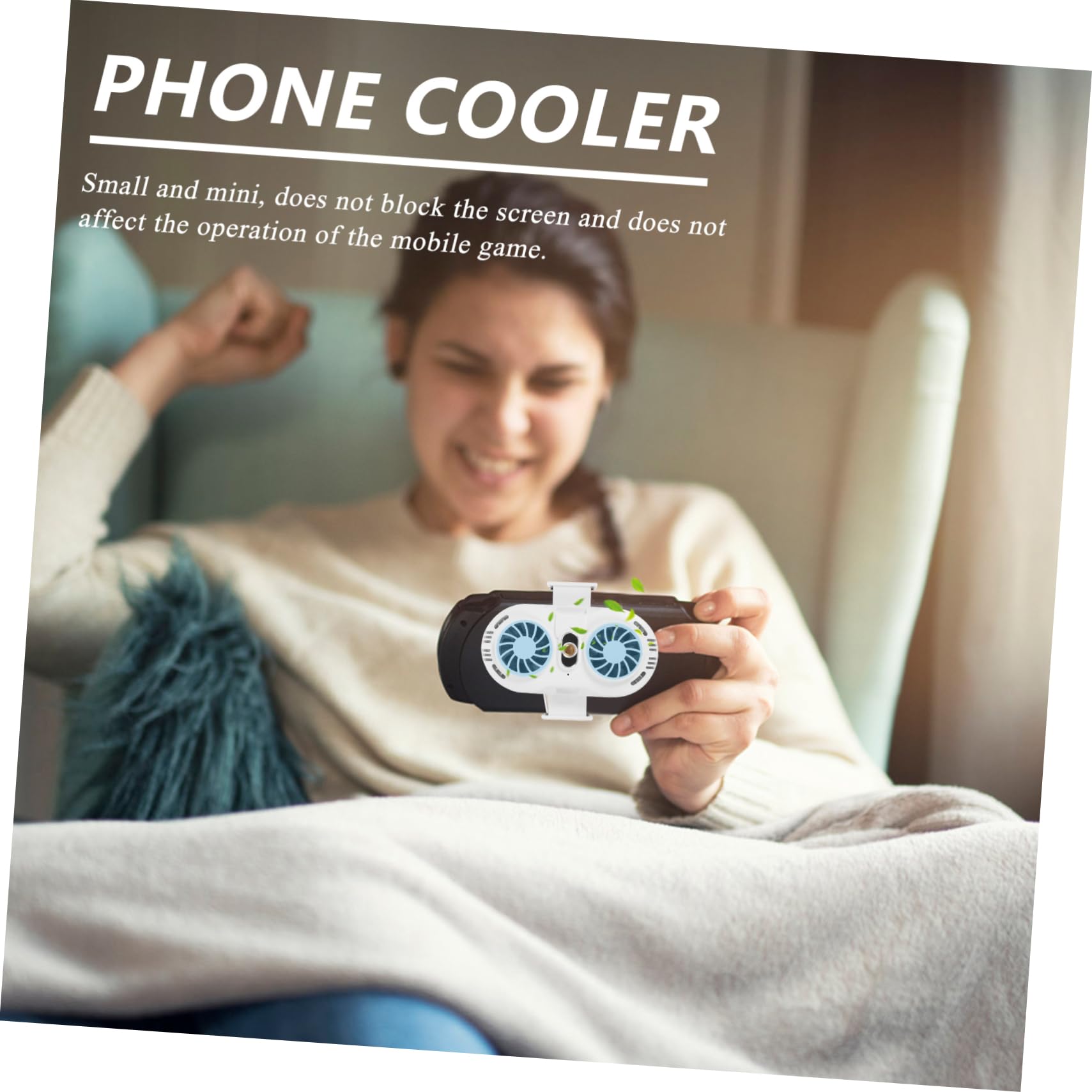 jojofuny Phone Cooler Semiconduttore Dual Fans Raffreddatore Smartphone Ultra Silenzioso Per Gaming e Streaming Compatibile Dispositivi