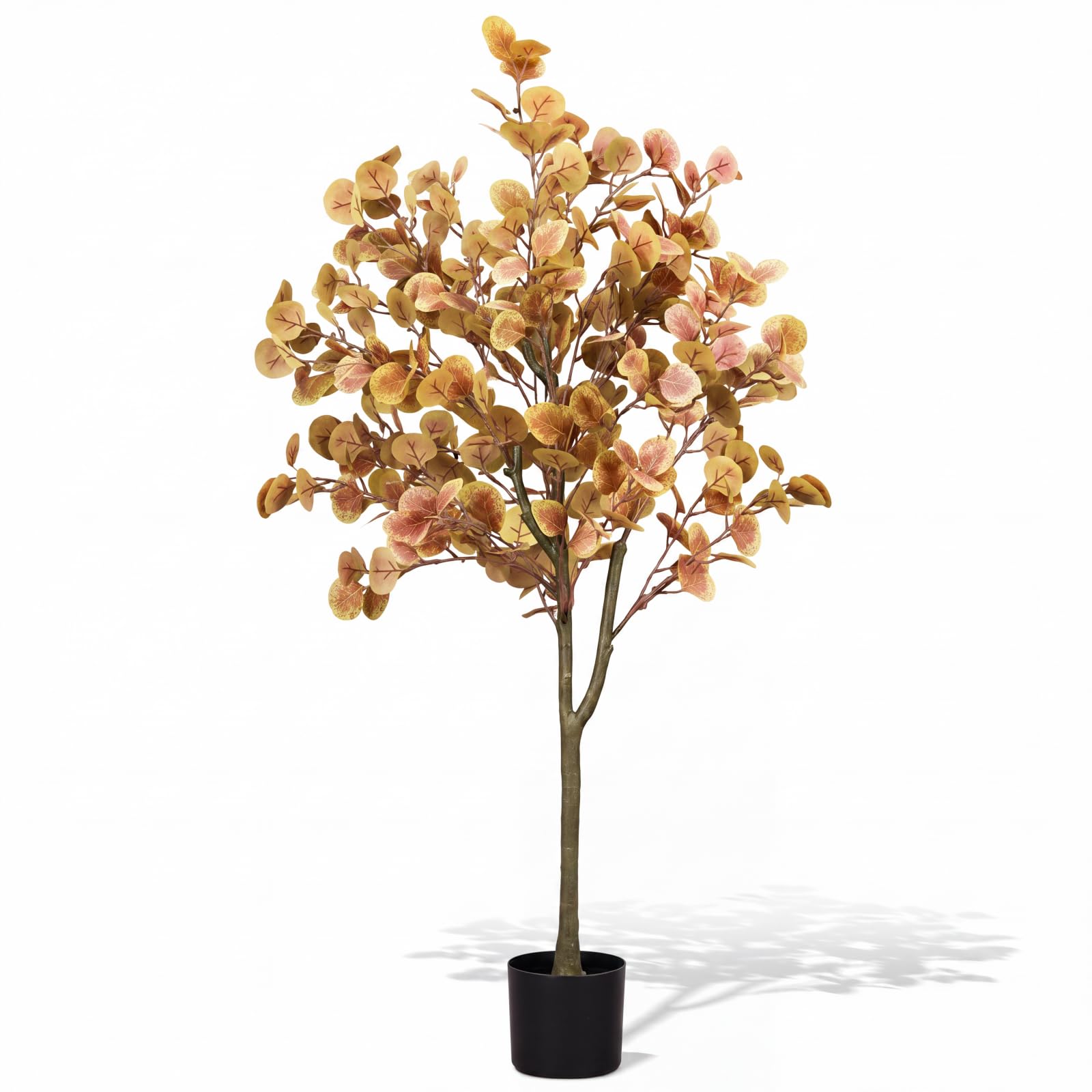 4 ft Fall Eucalyptus Tree, Artificial Autumn Ficus, Thanksgiving Decor