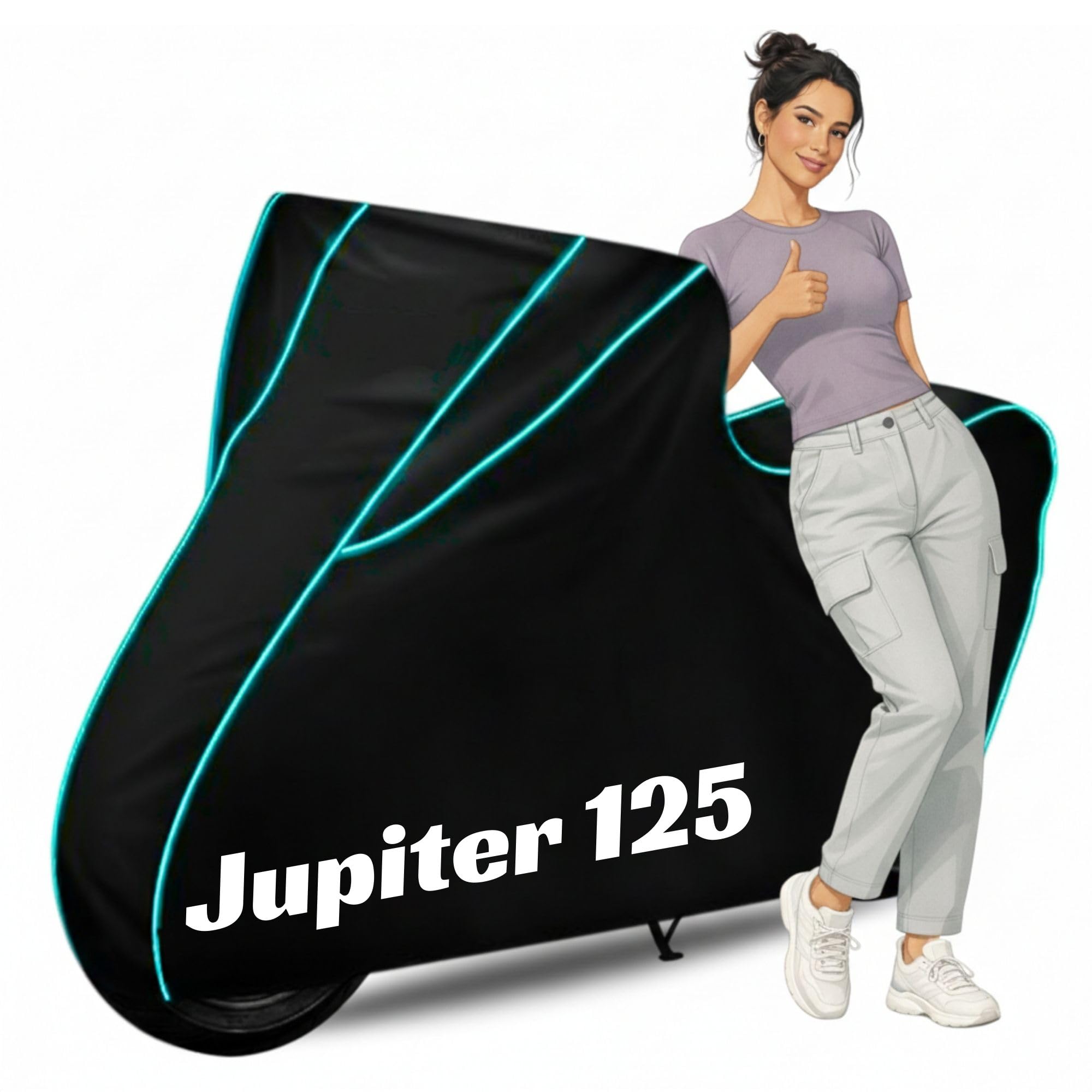 Ultra-Bike Body Cover for Jupiter 125 Dustproof Scratchproof - 100% Water Resistant Motorcycle Cover for Two Wheeler, Ou