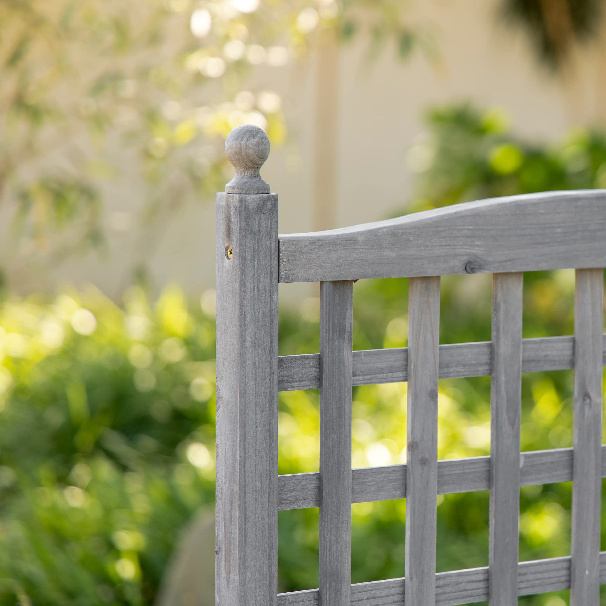 Outsunny fioriera per aiuole rialzate con traliccio fioriera per piante rampicanti arco di rose con supporto per piante rampicanti giardino legno grigio 64 x 28 x 120 cm