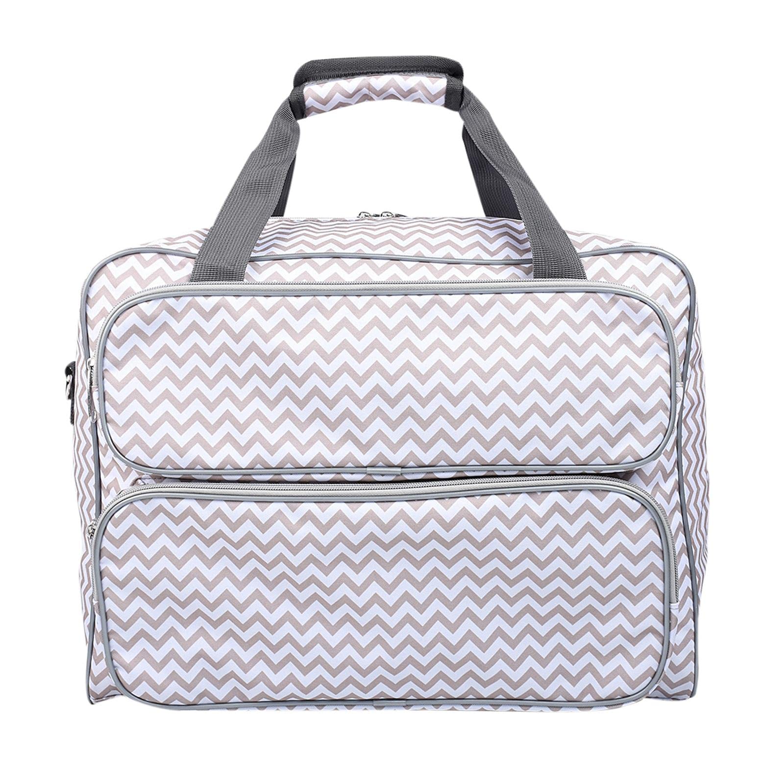 Bolsa universal resistente para máquina de coser con bolsillos de almacenamiento, para tu máquina, llevar a cualquier lugar, para viajes, organizador de accesorios de costura, color gris