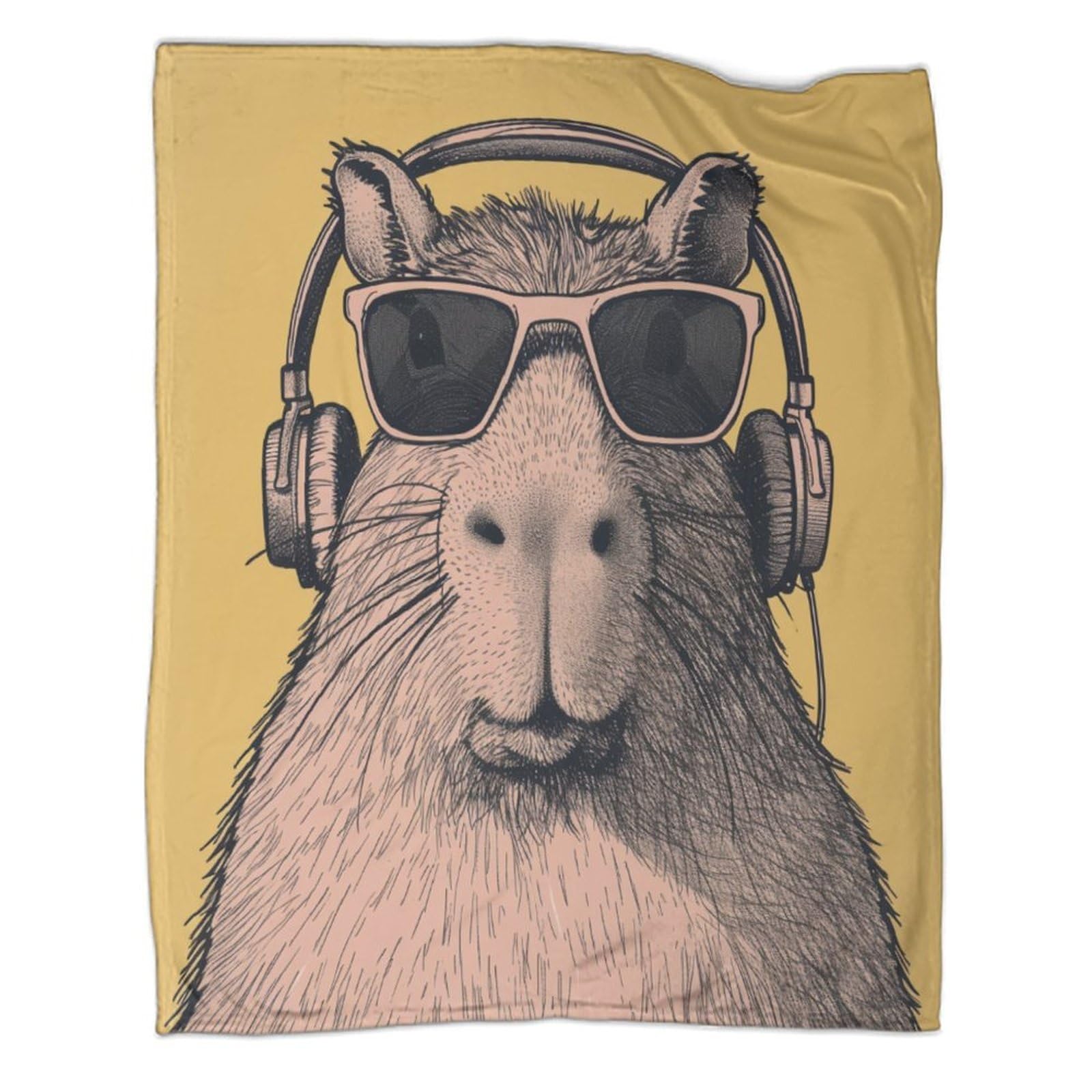 GAOYUCHUN Capybara Fleece Blanket Throw Soft Cozy Thick Warm 3D Blanket Sofa Throw Blanket for Couch Bed Lightweight And Decorative for Kids Teens Adults 40x50inch(100x130cm)