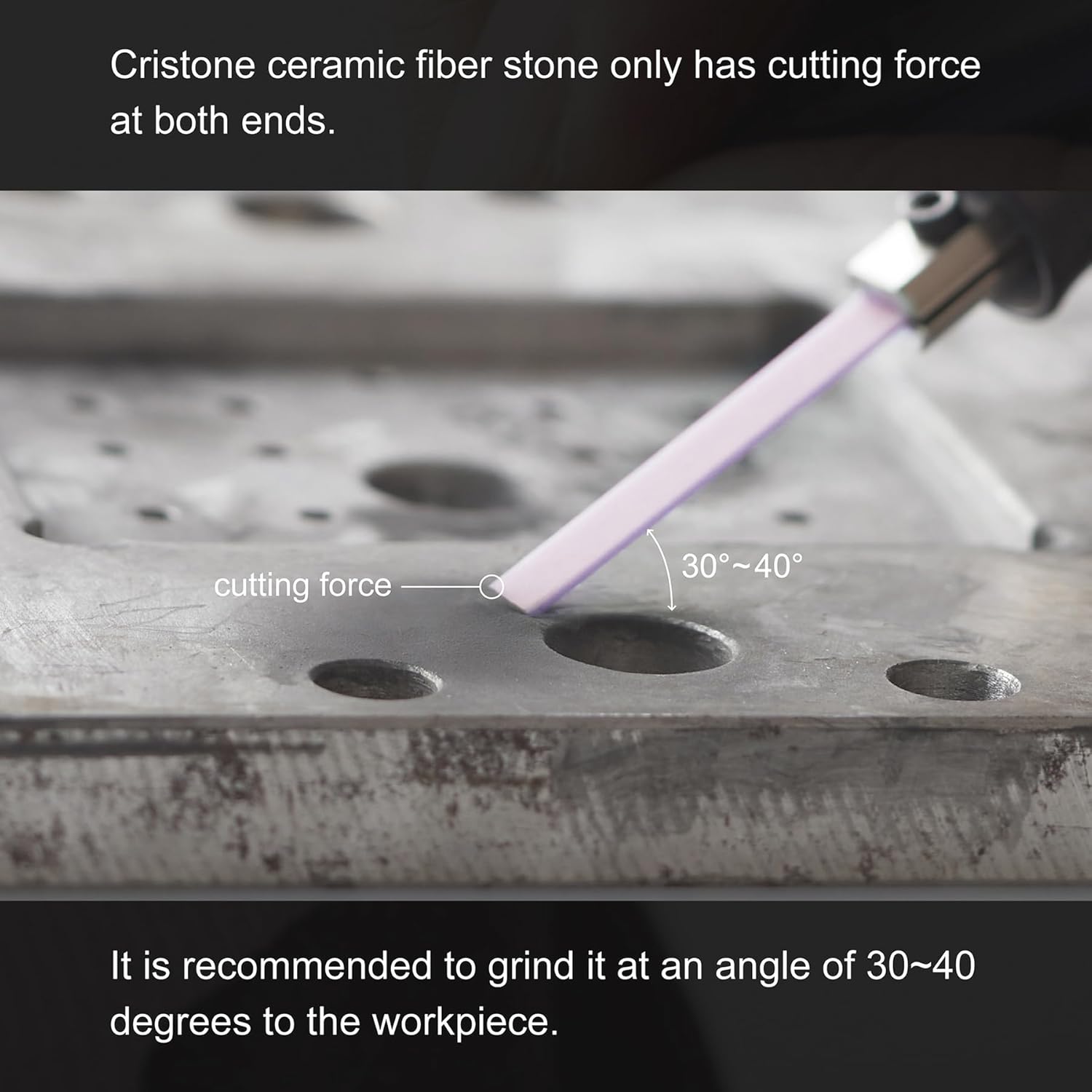 MIRACLE Cristone Ceramic Fiber Stones 6-Pack – 3 15/16" L x 5/32" W x 1/32" T – Grits #150#200#400#600#800#1000 – for Grinding Polishing Metal Wood Plastic – Air Tool Compatible