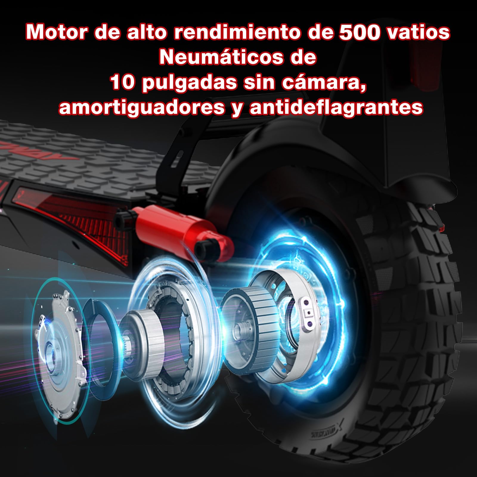 HITWAY Patinete Eléctrico Adultos Potente 1200W, Autonomía 90-110 km, Batería 15.6-27Ah, Ruedas 10” Tubeless, Scooter Eléctrico Plegable con App, Intermitentes,25 km/h