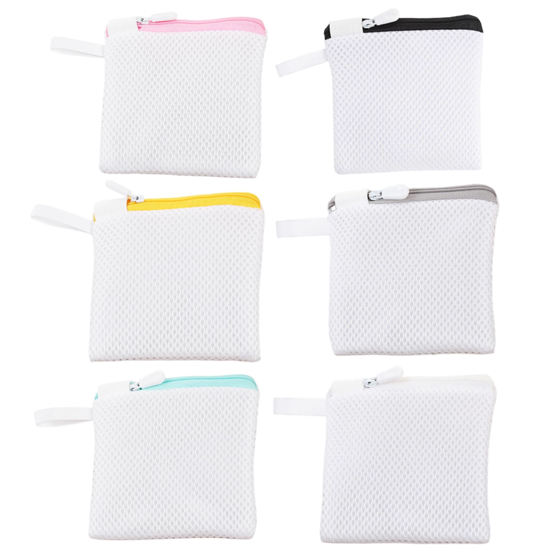 AwnsIMfreien Bra Washing Machine Bag 6Pcs Small Mesh Laundry Bag with Zips 5.5x4.7 Inch Mini Lingerie Washing Bags for Underwear, Sock, Delicate, Lingerie