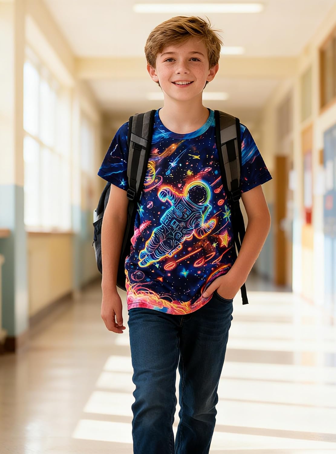 Idgreatim Boys Novelty Shirt Kids 3D Graphic T-Shirt Short Sleeve Crewneck Tees Size 4-14T - Image 4