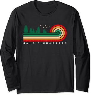 Evergreen Vintage Stripes Camp Richardson, California Long Sleeve T-Shirt