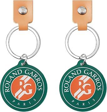Roland Garros Grand Slam Tennis Keychain - Acrylic Double-Sided Key Ring with Tournament Logo, Gift for Tennis Fans