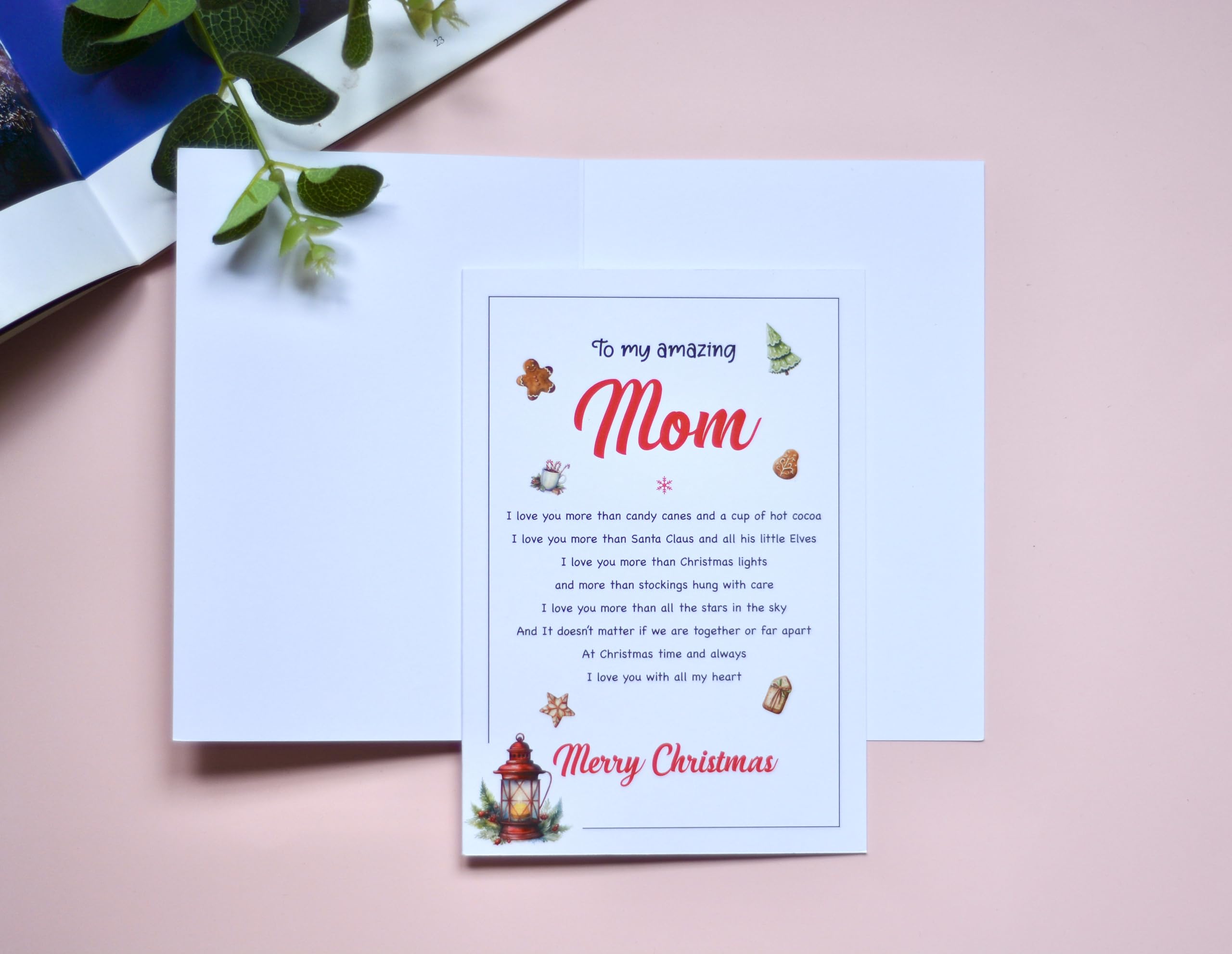 Amazon.com : BlinkBlink Christmas Card for Mom, Xmas Greeting Card