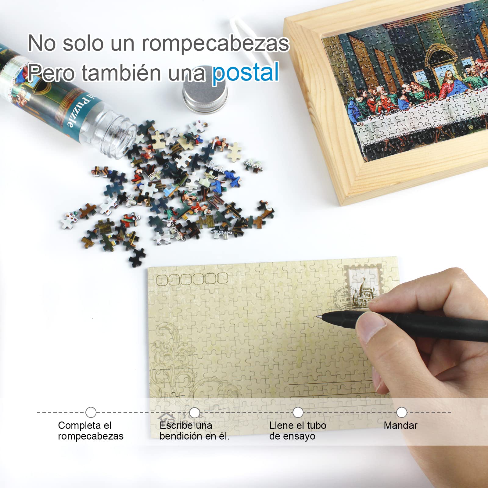 Paquete de 8 Puzzles Mini para Adultos - Puzzle Micro Desafiante de 234 Piezas, Puzzle Pequeño en Tubo de Ensayo, Puzzle de Bolsillo Portátil para Viaje, Regalo Ideal, 10x15 cm