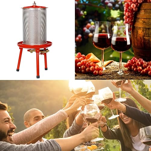 Miniatura 3 de Prensa hidráulica de vino de frutas de 5.3 galones20L de sidra de manzana, trituradora de uva de acero inoxidable para cocina con bolsa de filtro,