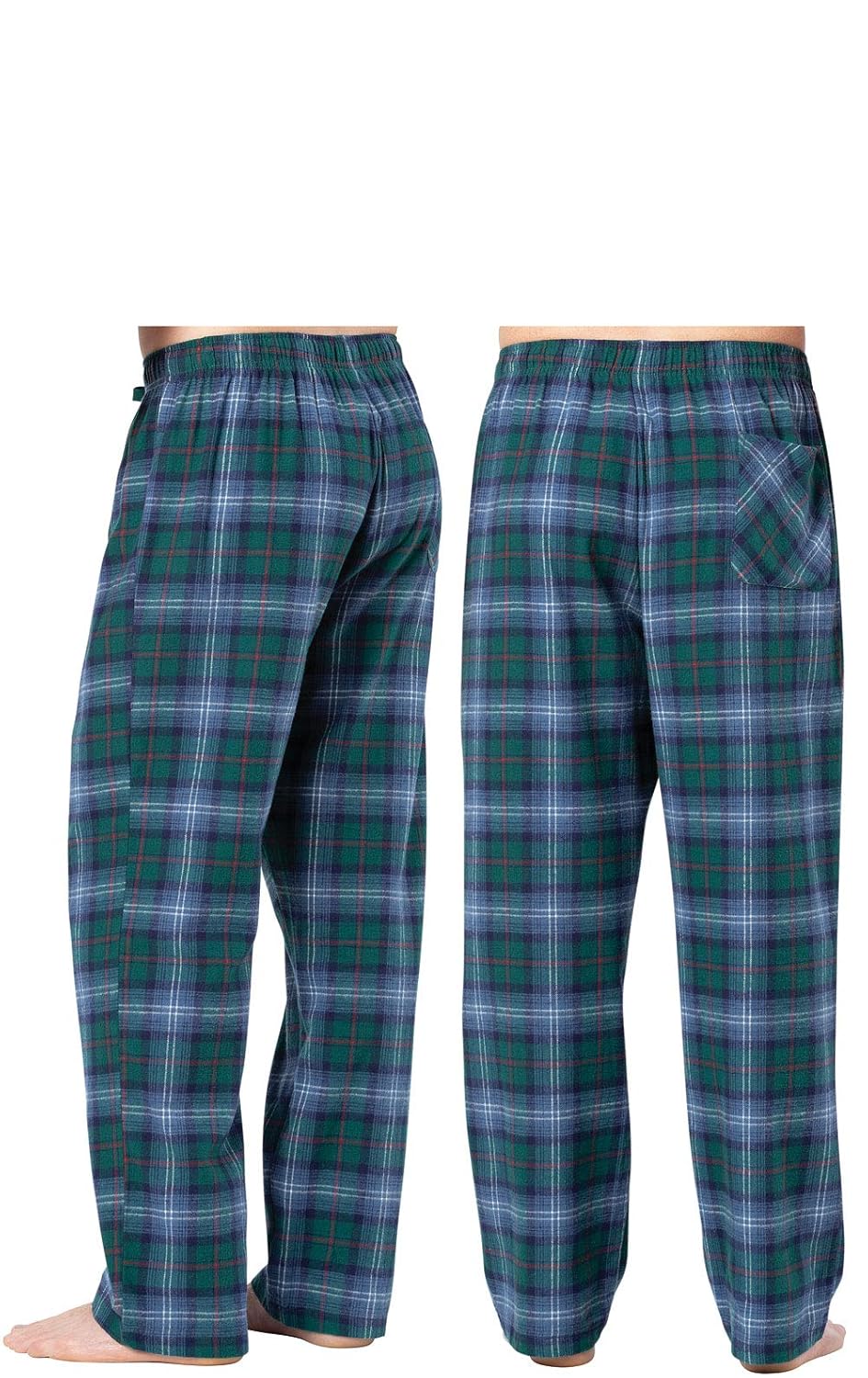 mens red and green plaid pajama pants