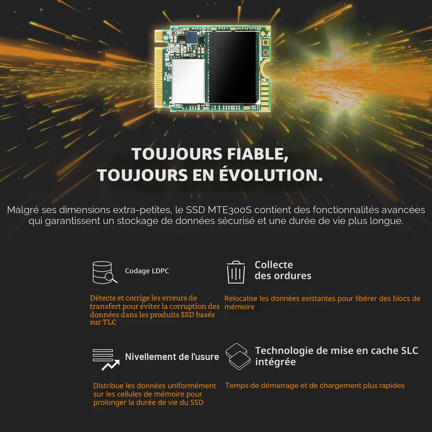 Transcend 512GB MTE300S PCIe 2230 SSD, 2000MB/s for Steam Deck, Surface Pro