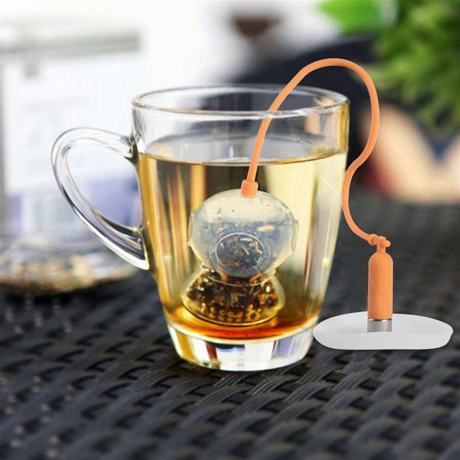 Colino da tè in silicone a forma di tuffatore, infusore per tè, diffusore divertente, accessorio per il tè (blu)