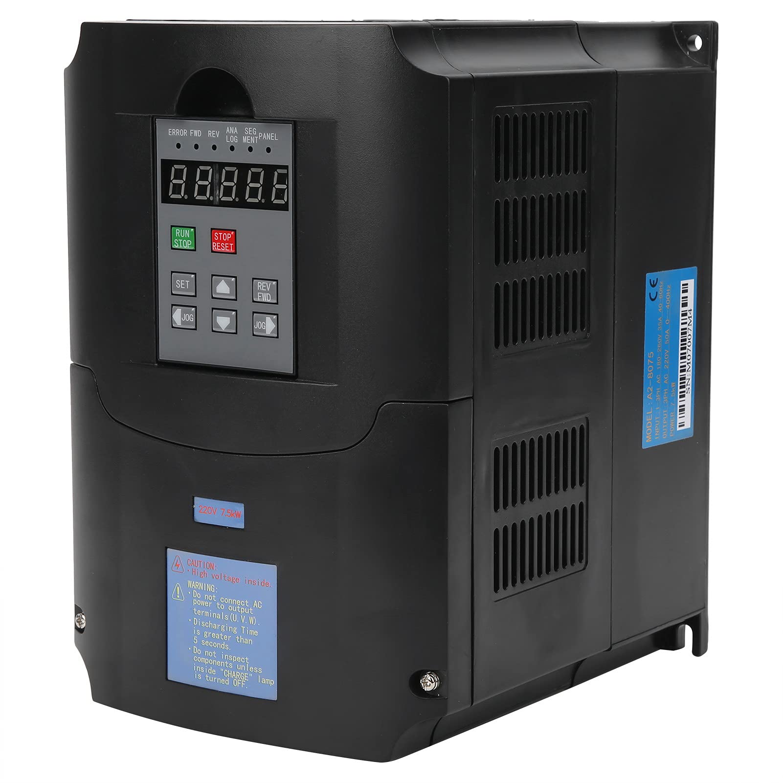 Haofy Convertidor de Frecuencia Material ABS Industrial Convertidor de Accionamiento Variable de 7,5 KW para Motores de Husillo, Tornos, Bombas, Fresadoras para Suministros Industriales