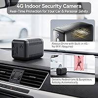 Vista 4 de 4G LTE Cellular Camera Indoor, Portable No WiFi Security Camera with Radar Motion Sensor, 2K Indoor Camera, Long Battery, 2-Way Audio, PIR Sensor