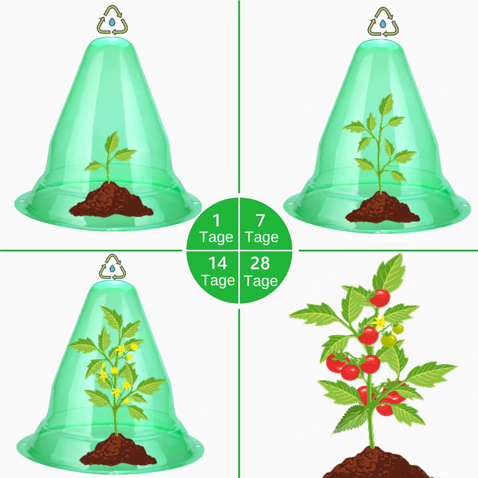 Cloches Métal Jardinage Cloches Protection Plantes - Lot De 12 - Filet Métal 23x23cm - Anti-Animaux Cloches Réutilisables Jardinage