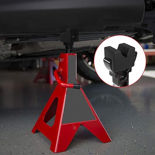 Miniatura 7 de Seven Sparta 2 adaptadores de almohadilla para gato de automóvil para soporte de gato, protector universal de goma ranurado para riel de soldaduras