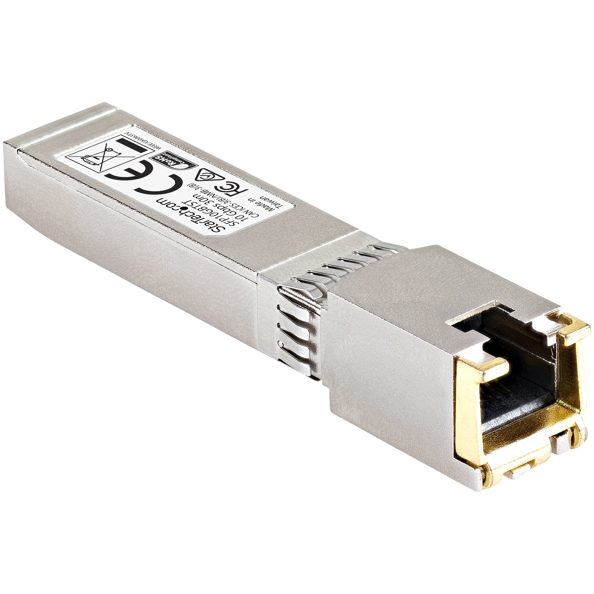 StarTech.com Modulo Ricetrasmettitore SFP+ Compatibile con Cisco - 10GBASE-T - Conforme MSA - Garantito a vita | Connessione 10 Gigabit Ethernet su rame, Conforme allo standard MSA