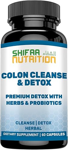 Miniatura 1 de SHIFAA NUTRITION Píldoras prémium de limpieza de colon y desintoxicación a base de hierbas, suministro de 2 x 15 días, con probióticos, semillas de