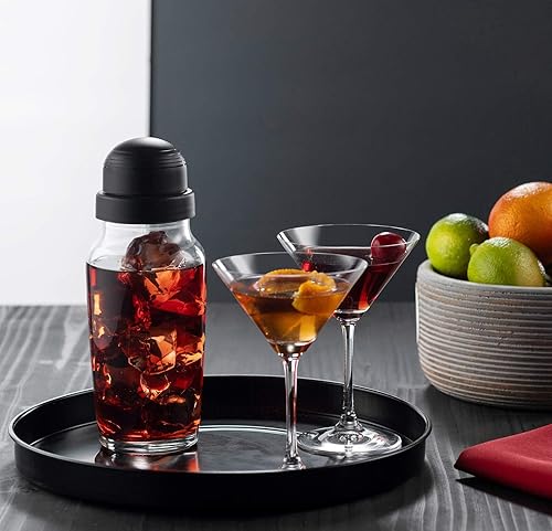 Miniatura 2 de Godinger Coctelera de cóctel coctelera de Martini coctelera de vidrio hecha en Italia 19 onzas