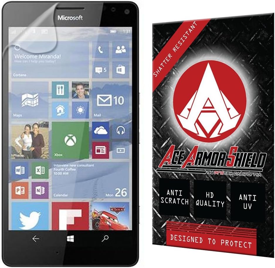 Ace Armor Shield Shatter Resistant Screen Protector for The Microsoft Lumia 950 XL with Free Lifetime Replacement Warranty