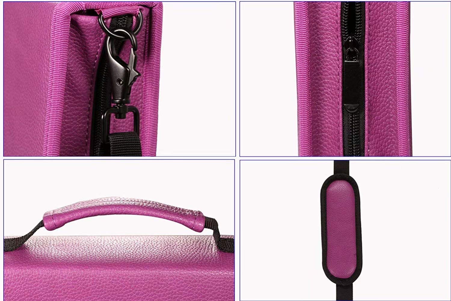 160 slots Astuccio Matite Grande in Pelle Astuccio Scuola Cancelleria Borsa per Matite Colorate Portamatite per Studenti e Artisti(Viola)