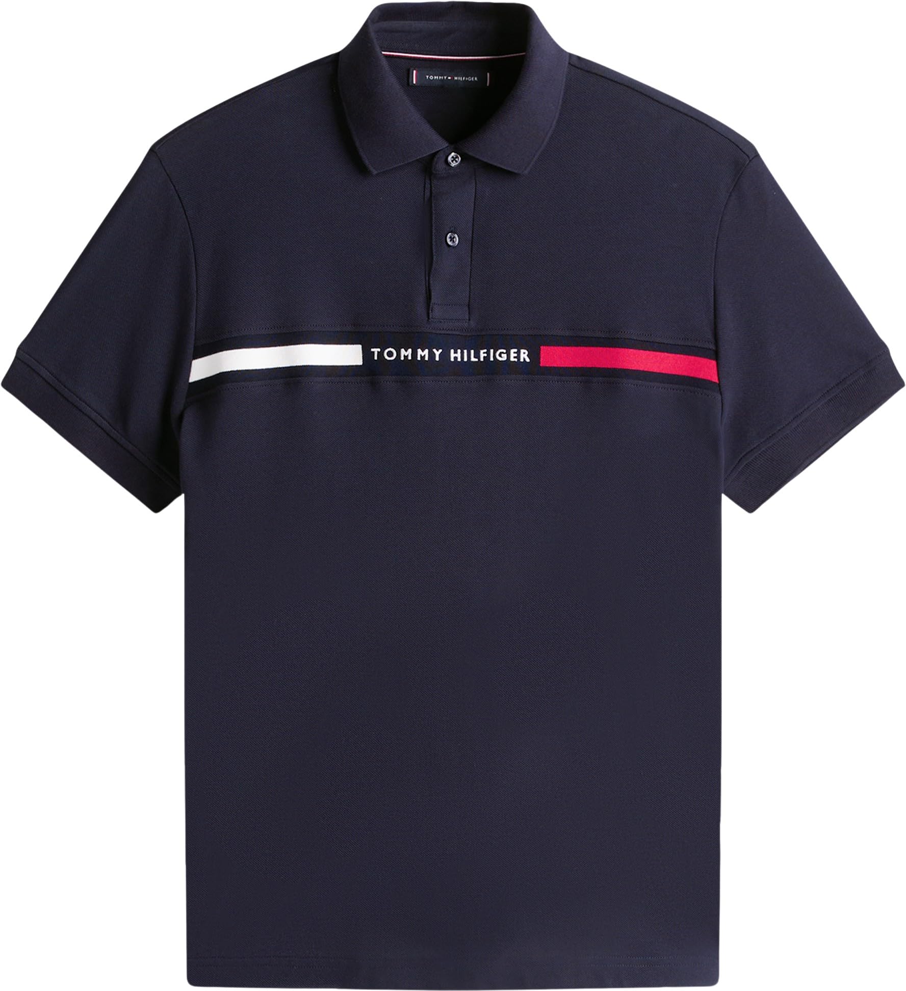 Tommy Hilfiger Uomo Maglietta Polo Maniche Corte Chest Insert Regular Fit