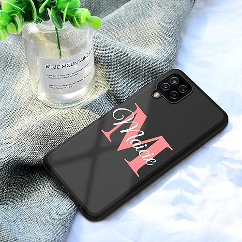 Miniatura 3 de BOSTEPY Funda personalizada para Samsung Galaxy A01 A02S A03S A10E A12 A13 4G/5G A20S A20E A21S A22 A23 A32, texto personalizado con nombre y funda