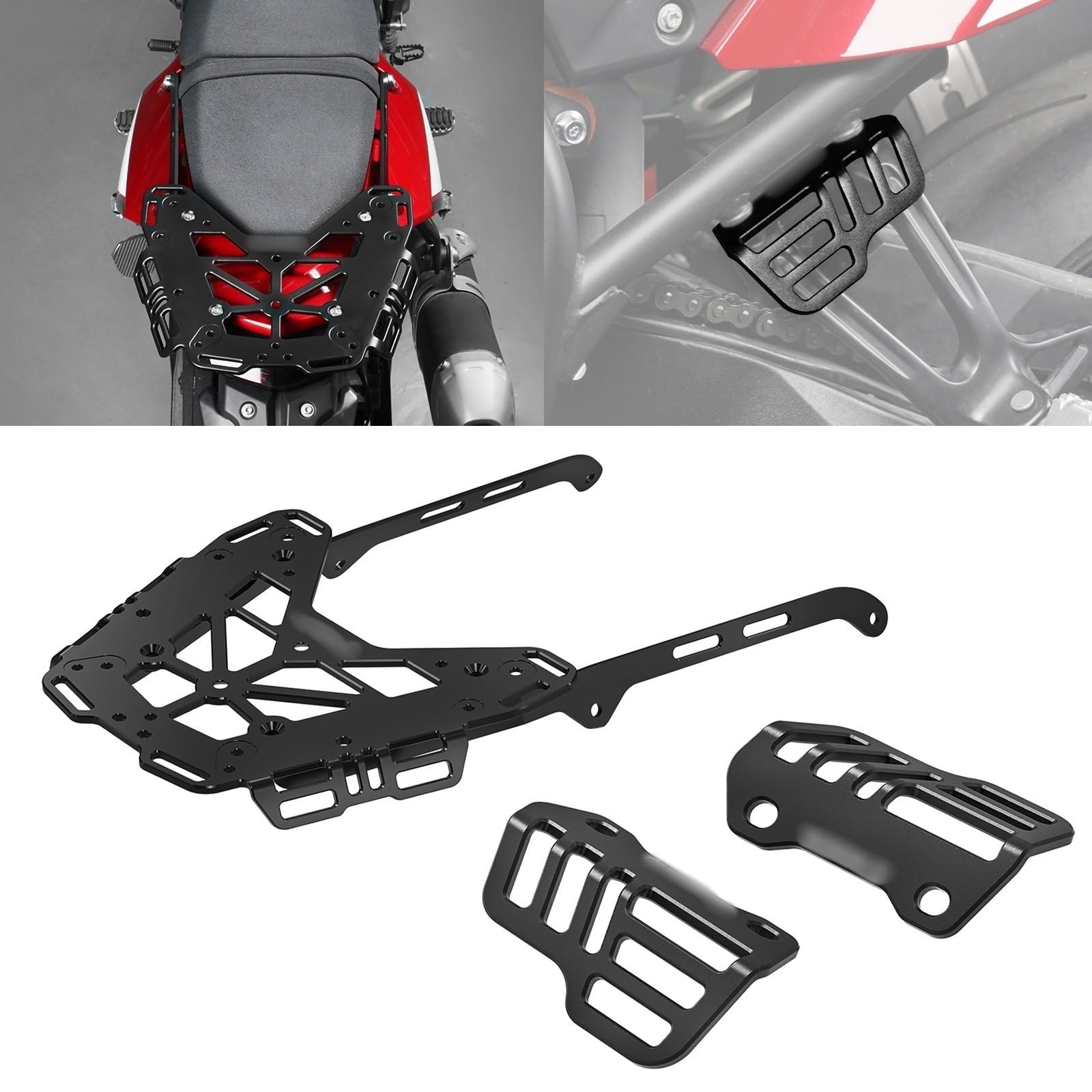 Porte-Bagages arrière Moto pour Yamaha pour Tenere 700 2019-2024 Porte-Bagages Arrière(Brackets)