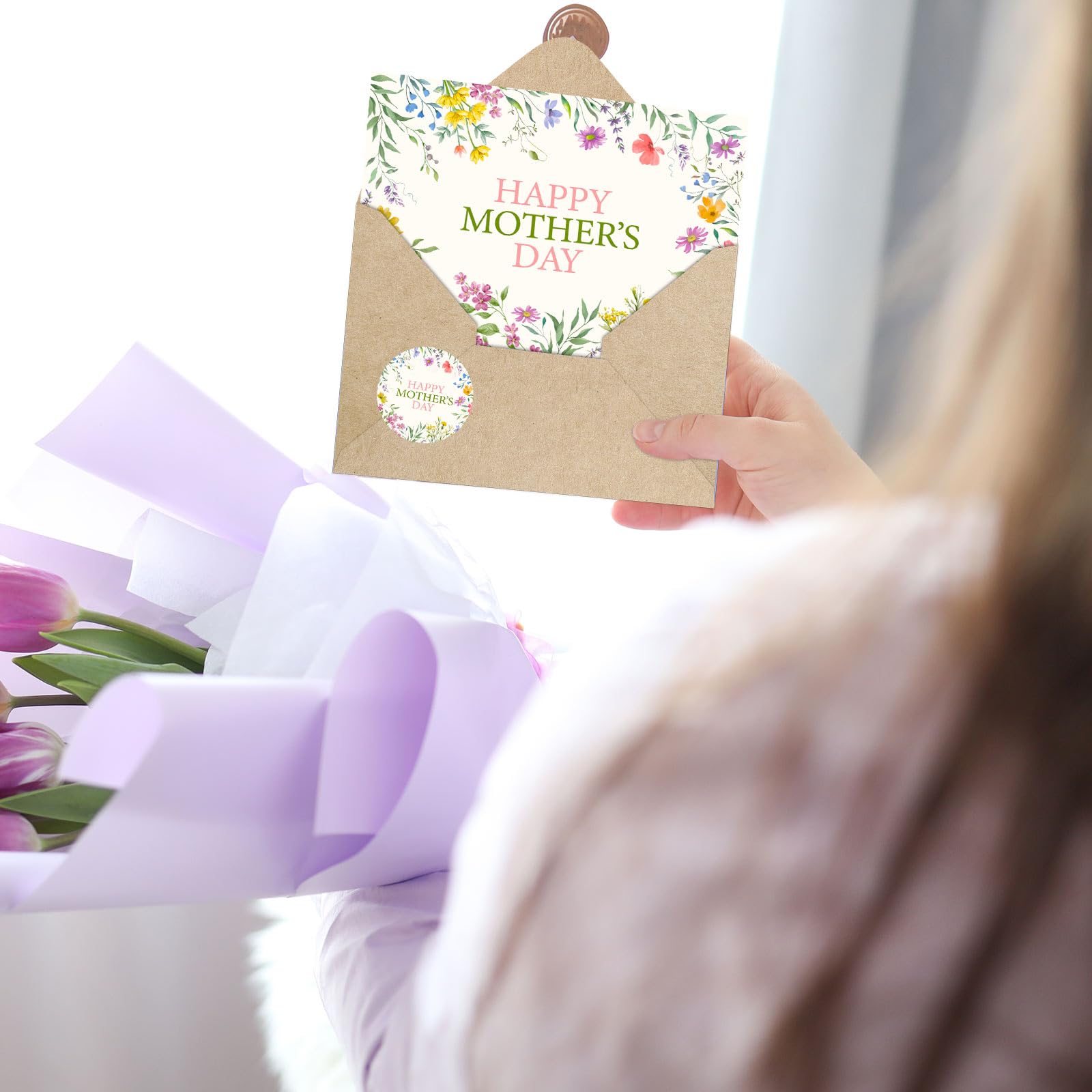Amazon.com: FYSUIMU 24 Pack Happy Mother's Day Cards Wildflower