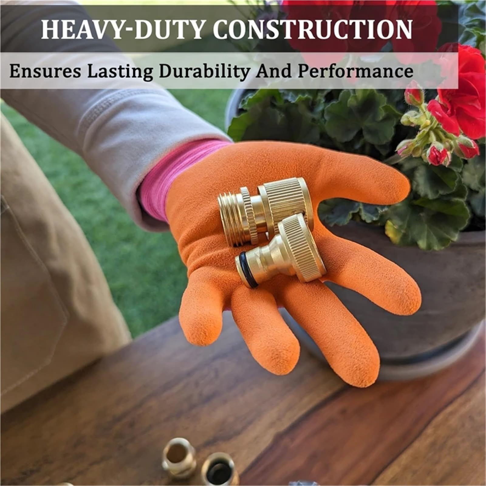 Brass Water Hose Quick Fittings Release Hose Connector Fit for 3/4" Gardening Hoses Garden Hose Quick Disconnect Set(4 Set ())
