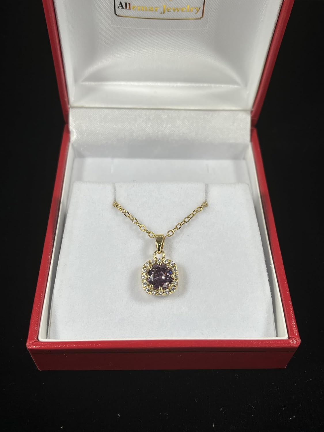 Golden Amethyst & Crystal Fashion Necklace - Image 4