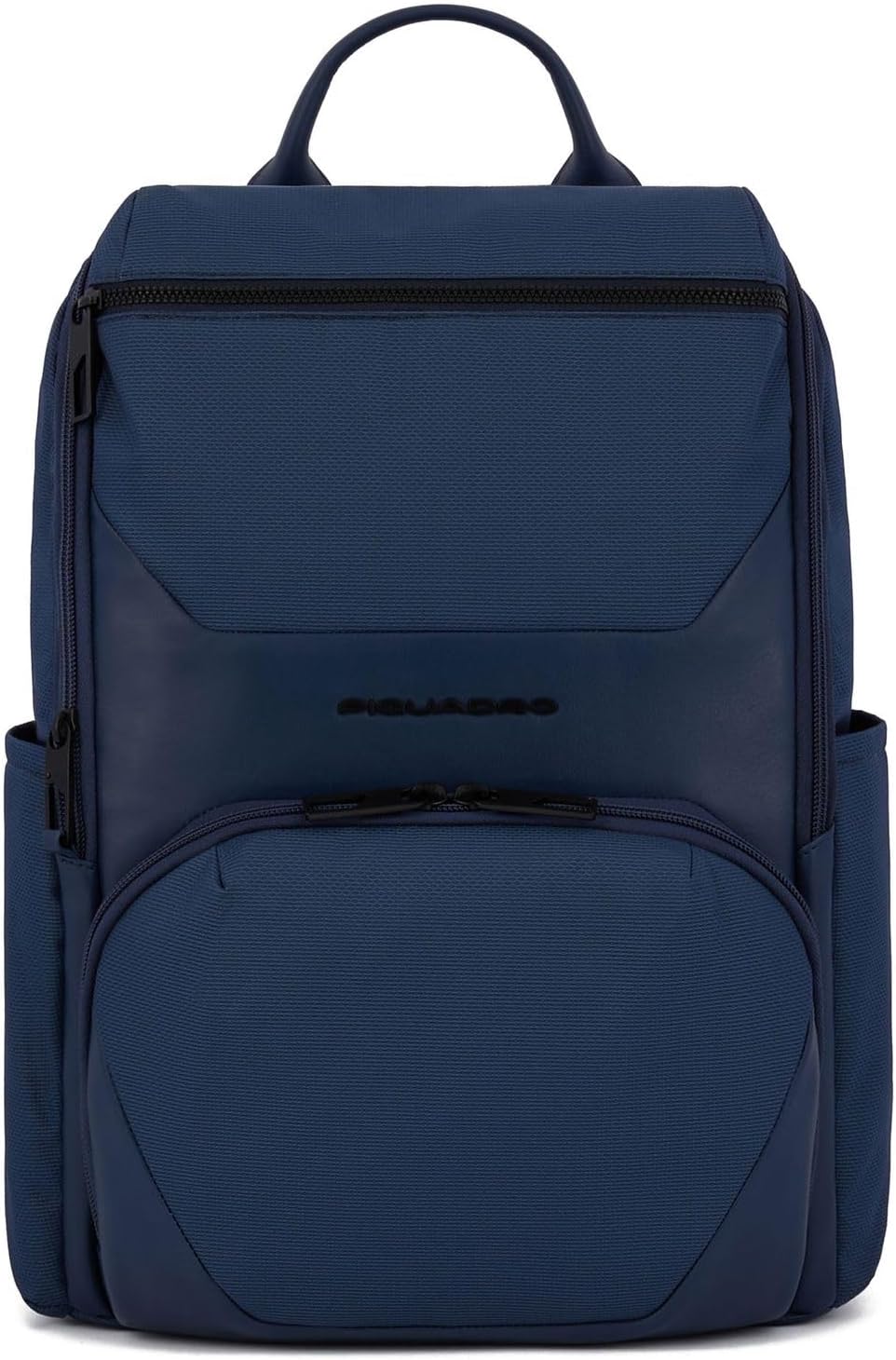 PIQUADRO, Computer and iPad backpack in recycled fabric with sternum strap, anti-theft cable, pocket for bottle and RFID anti-fraud protection, blue