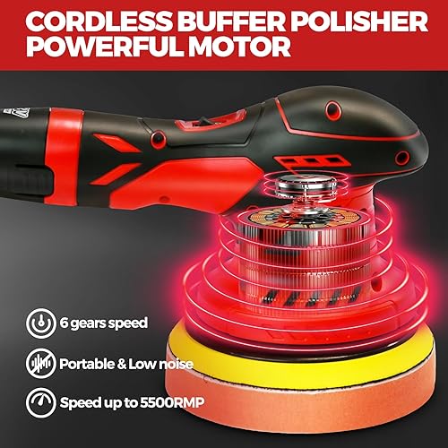 Miniatura 3 de Paquete de 40 pulidores de búfer inalámbricos, cera pulidora de búfer DA para detalles de automóviles, kit de pulidores y pulidores de automóvil,