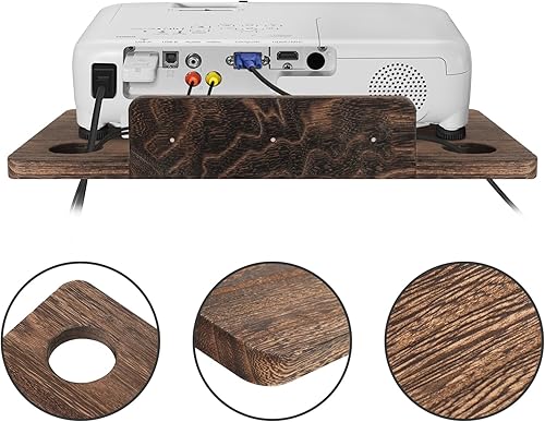 Miniatura 5 de Estante para proyector de pared, soporte flotante para proyector, soporte para proyector, router, módem, caja de cable, estante para Xbox Series PS5