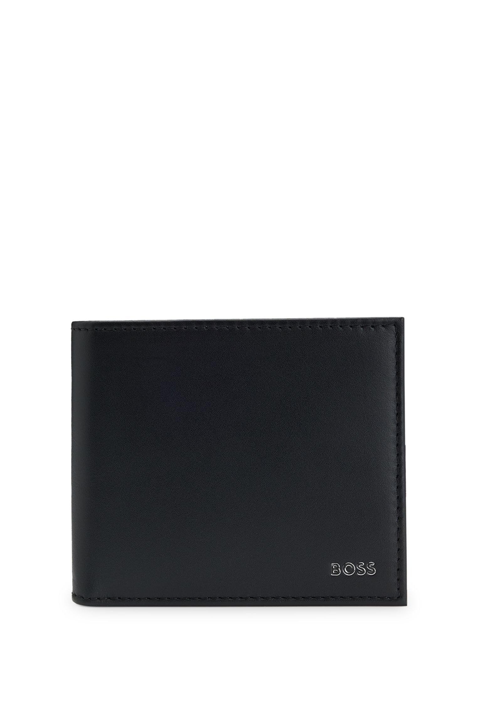 BOSS Hombres Randy N Cartera de cuero con logo