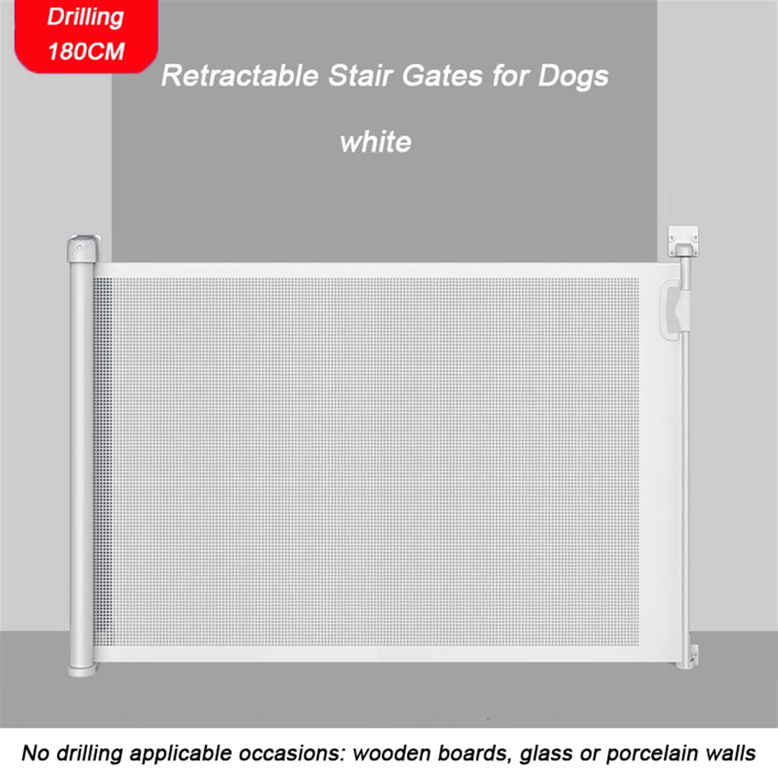 76-185cm Traphekjes for Honden, Multifunctioneel Hoogte 76cm Metaal ABS Kinderhek, Drukgemonteerde Huisdierveiligheidspoort, for Deuropeningen Gangen (Size : 167-173cm