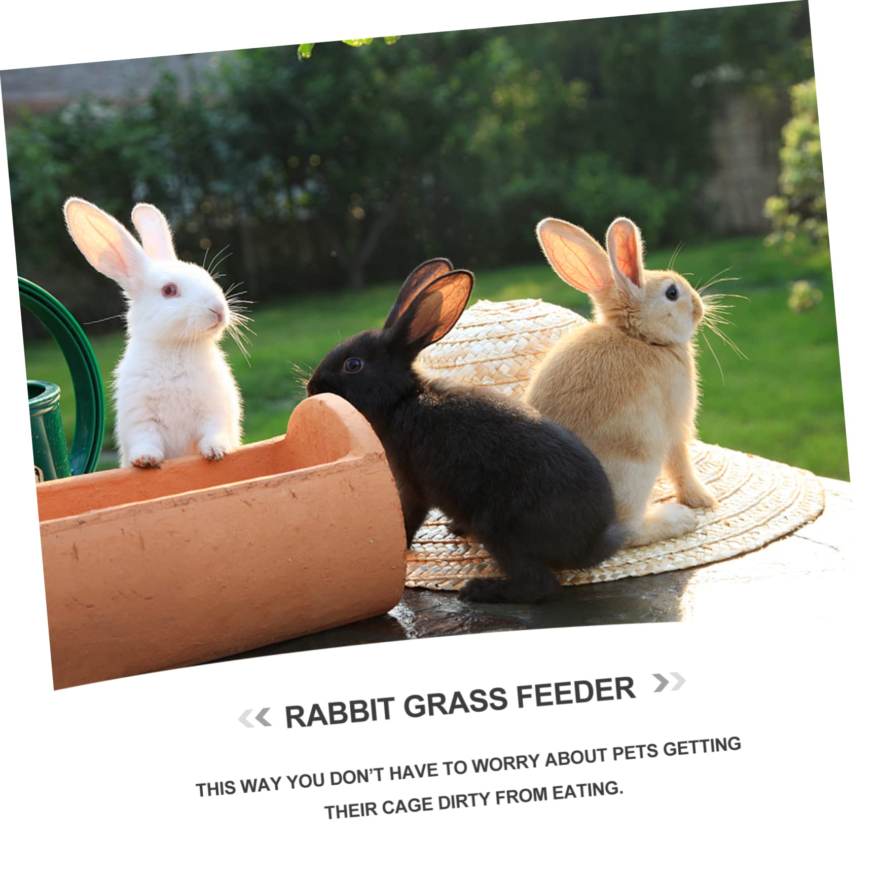 Supvox Kleine Holz Futterkrippe Aus Holz Grasfutterspender Für Kaninchen Und Kleintiere Abnehmbar Sauberer Käfighalter Für Meerschweinchen Und Chinchillas