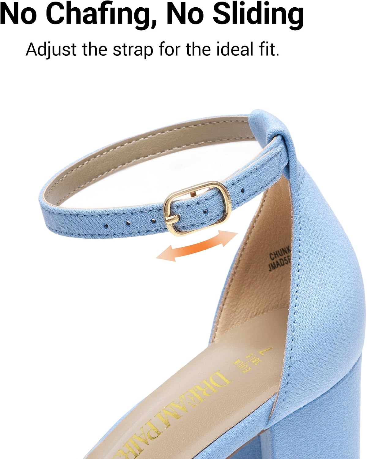 DREAM PAIRS Women's Chunky Block Heel Sandals, Open Toe Ankle Strap Dress Shoes, Comfortable Wedding Guest Heels for Party, Prom and Formal Events