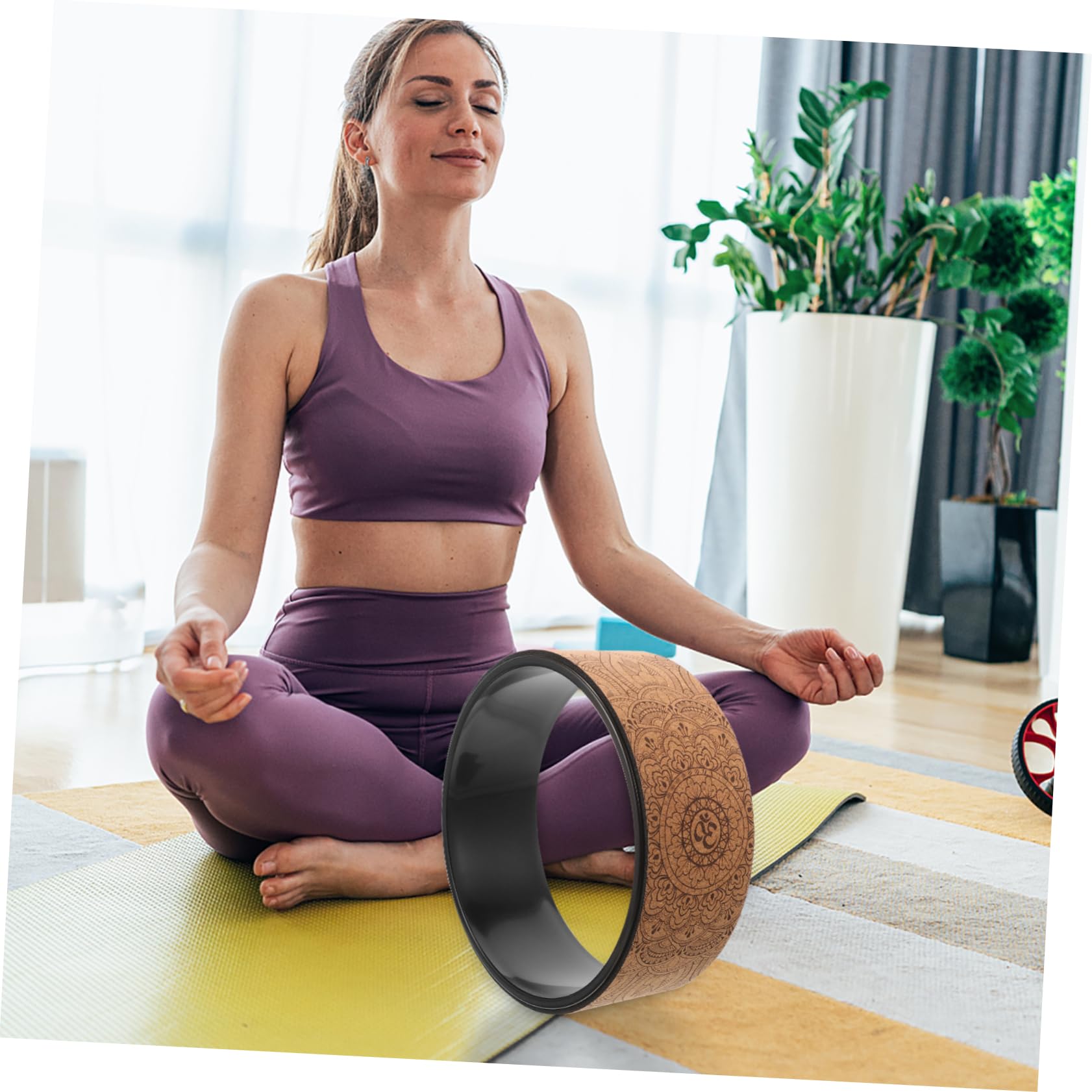 Ruota Yoga Per Allungamento Della Schiena Stretching e Allenamento Pilates Attrezzo Fitness Per Stabilità e Flessibilità
